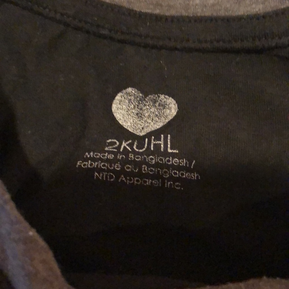 2kuhl Black Color Block Squad 1/4 Sleeve Tee Size S - Picture 4 of 5